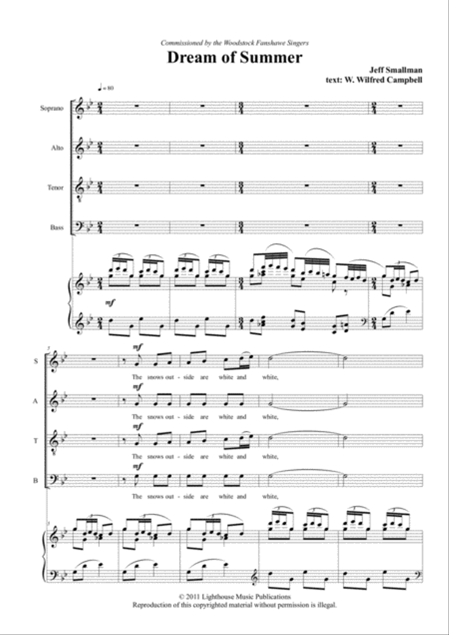 Dream of Summer 4-Part scores gallery preview page 3