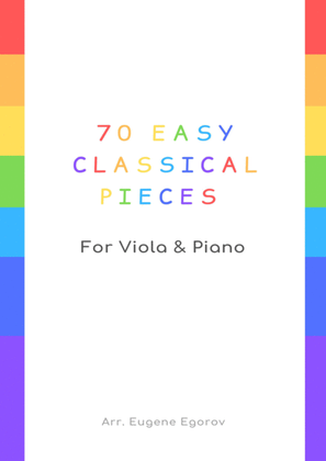 70 Easy Classical Pieces For Viola & Piano