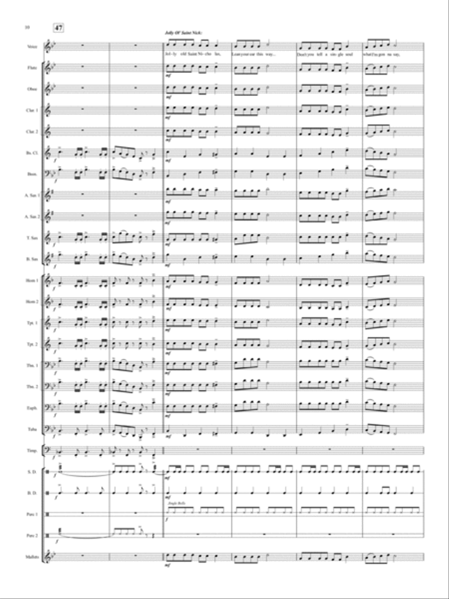 Sing Along With Santa! Concert Band scores gallery preview page 9