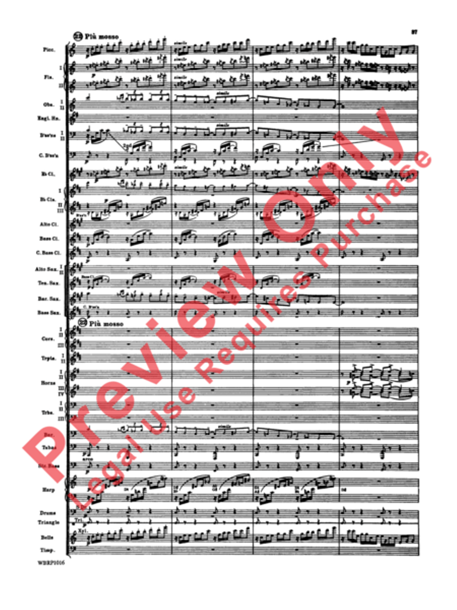 Rhapsody in Blue Concert Band scores gallery preview page 40