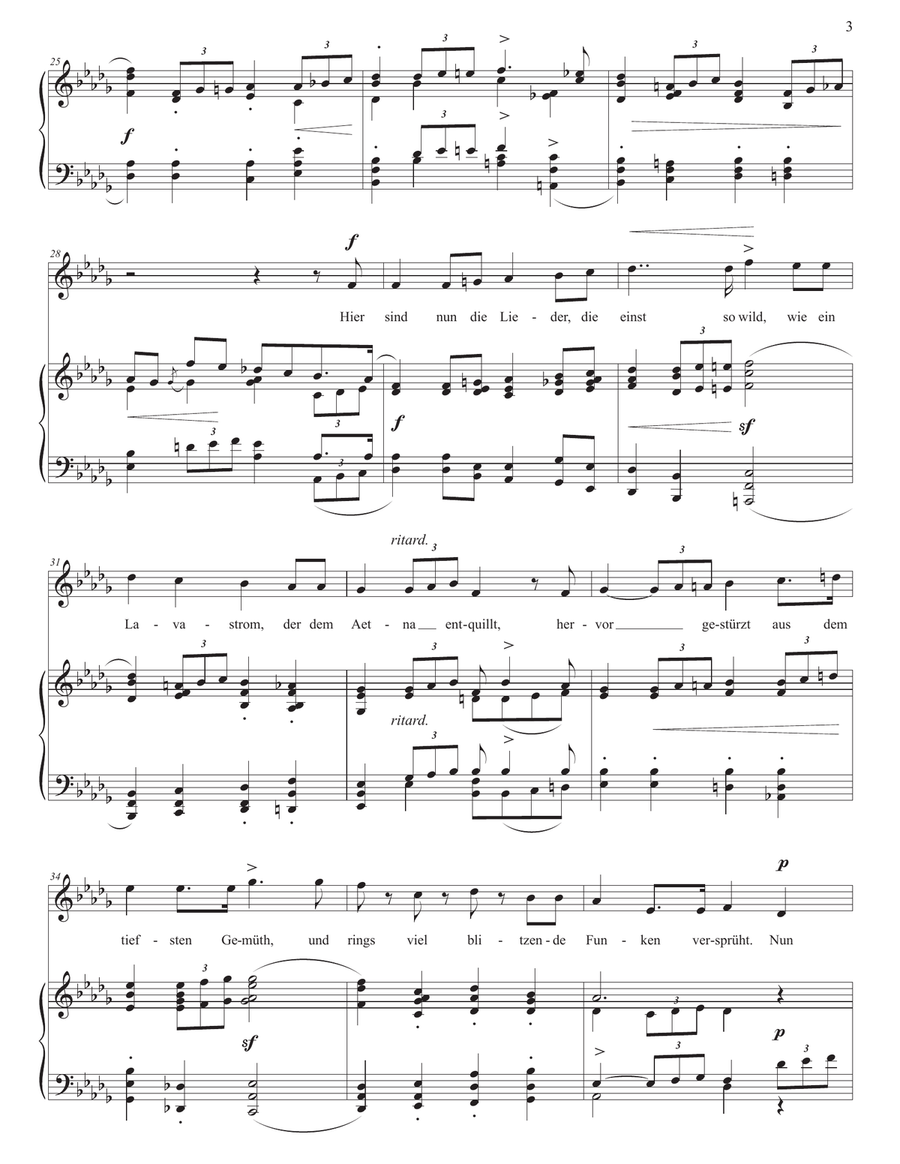SCHUMANN: Mit Myrthen und Rosen, Op. 24 no. 9 (transposed to D-flat major) Piano, Vocal scores gallery preview page 4
