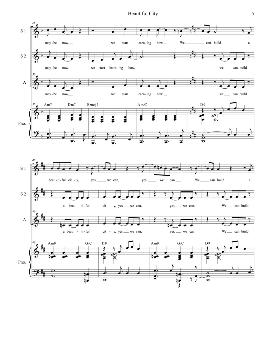 Beautiful City Beautiful City SSA scores gallery preview page 5