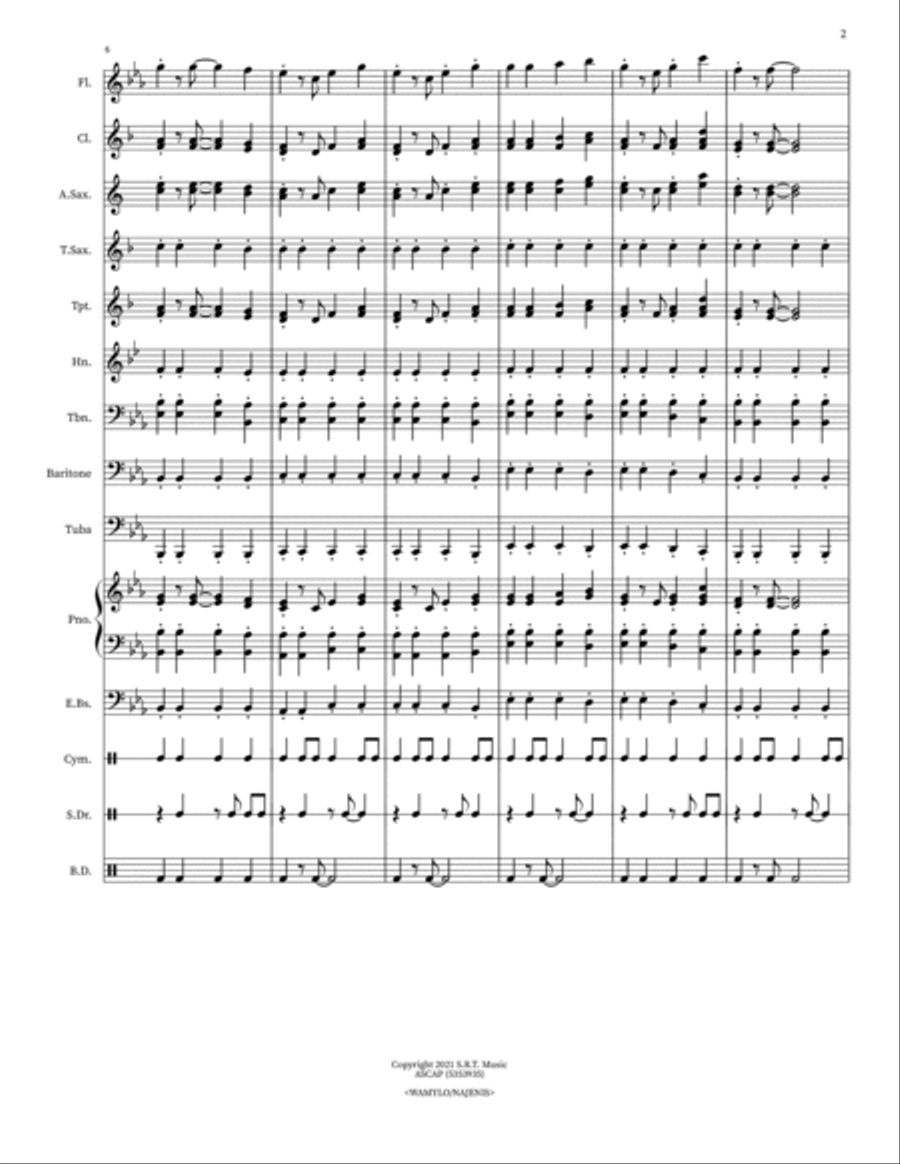 Just the Blues Concert Band scores gallery preview page 2