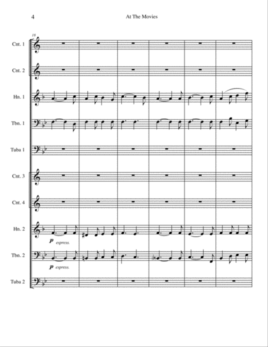 At The Movies Brass Ensemble scores gallery preview page 6