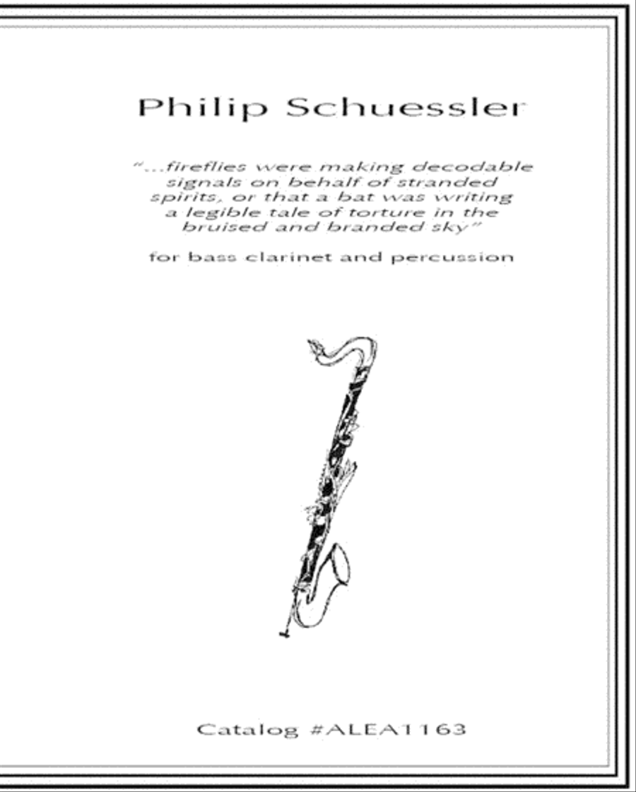Fireflies Were Making Decodable Signals Bass Clarinet scores gallery preview page 1