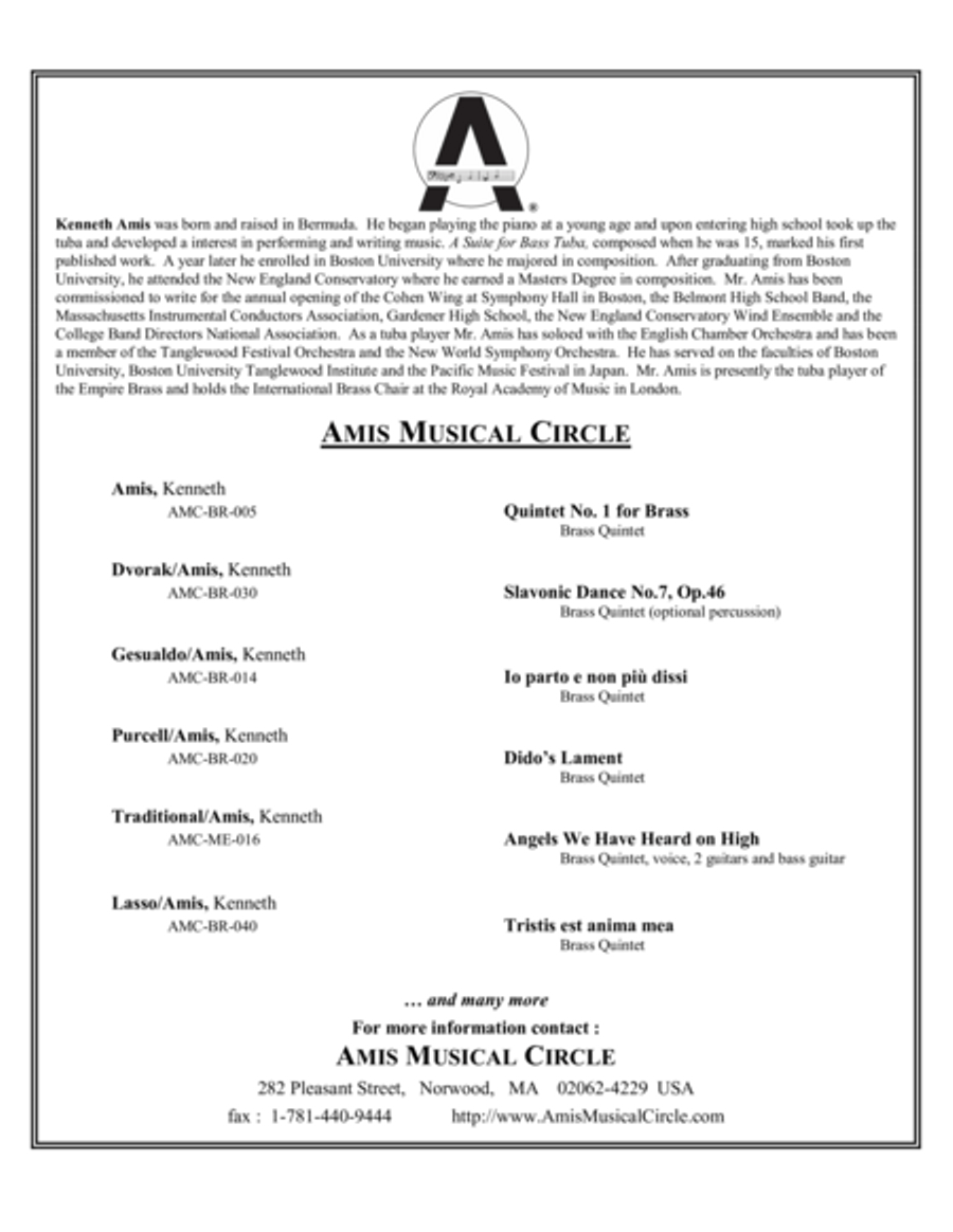 Thou knowest Lord Thou knowest Lord Brass Quintet scores gallery preview page 6