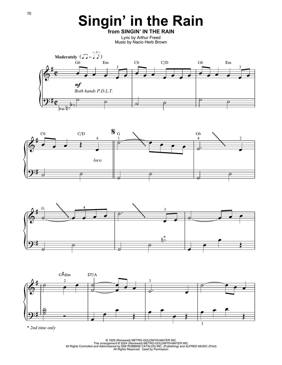Singin' In The Rain Harp scores gallery preview page 1