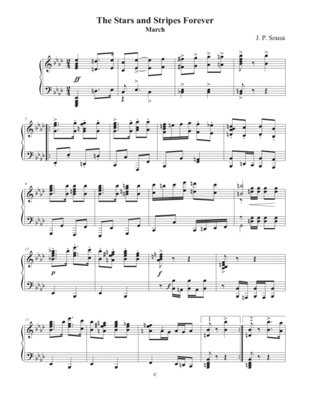 The Stars and Stripes Forever (piano transcription)