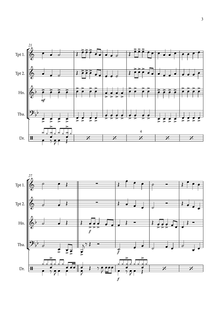 Feliz Navidad Feliz Navidad Brass Quartet scores gallery preview page 3