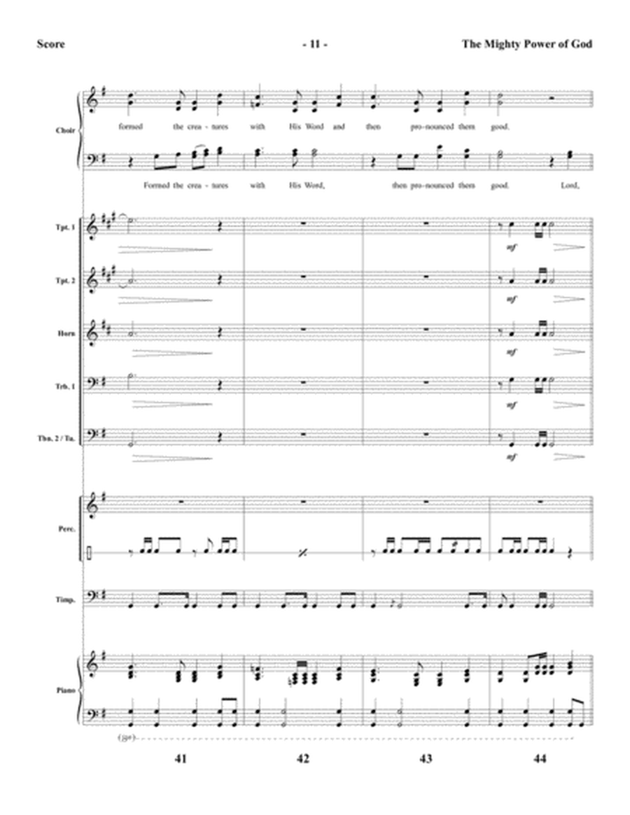 The Mighty Power of God - Brass and Percussion Score and Parts