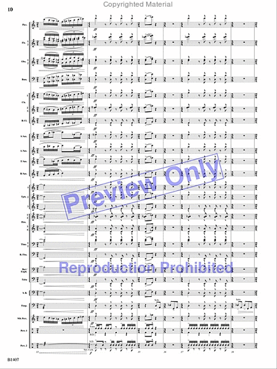 Antiphonal Fanfare Antiphonal Fanfare Concert Band scores gallery preview page 9