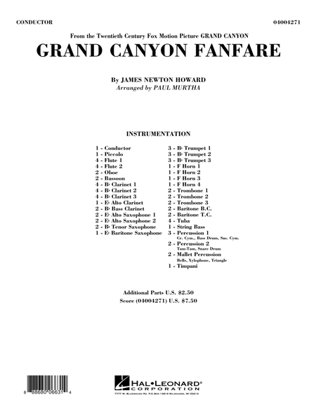 Grand Canyon Fanfare - Conductor Score (Full Score)