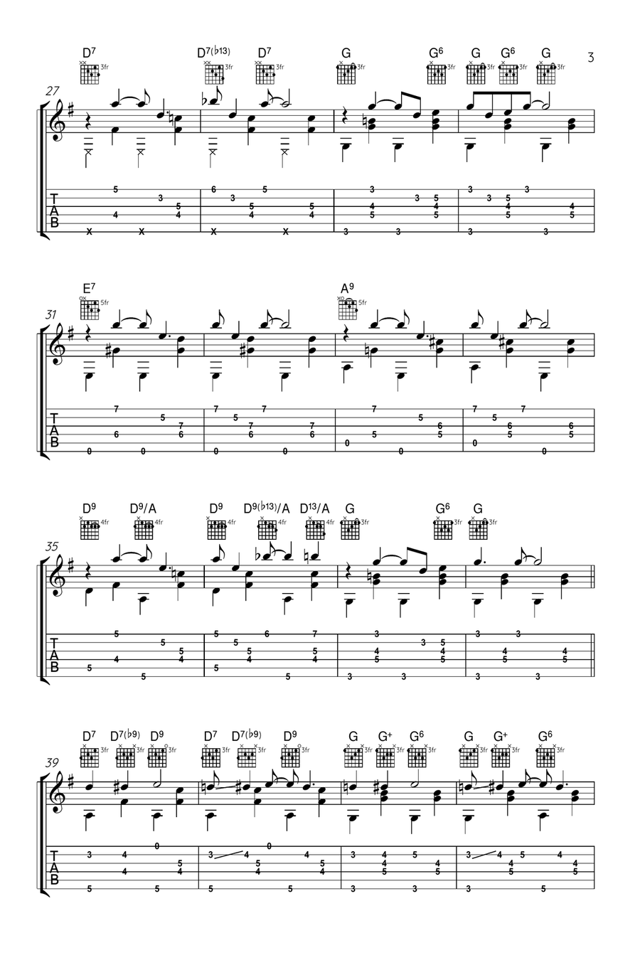 Cannonball Rag Acoustic Guitar scores gallery preview page 3
