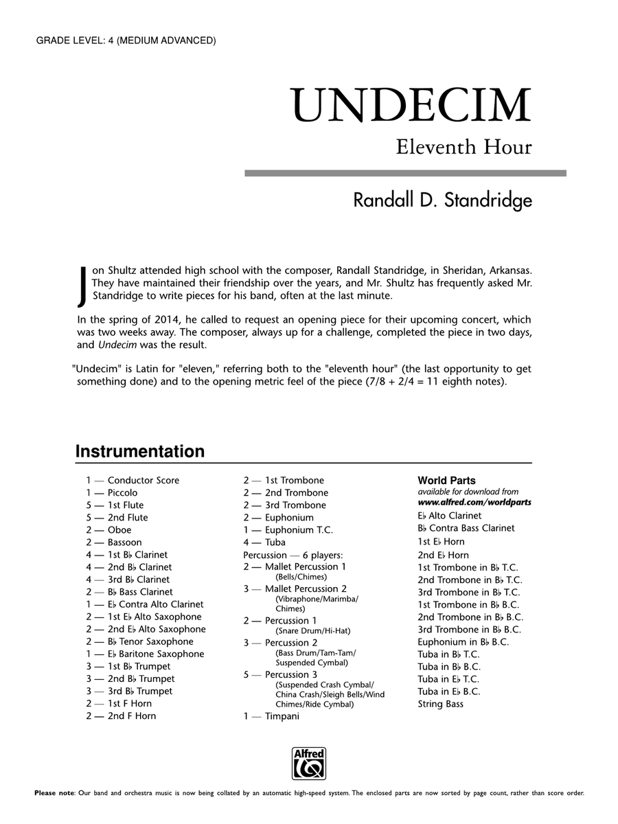 Undecim: Score