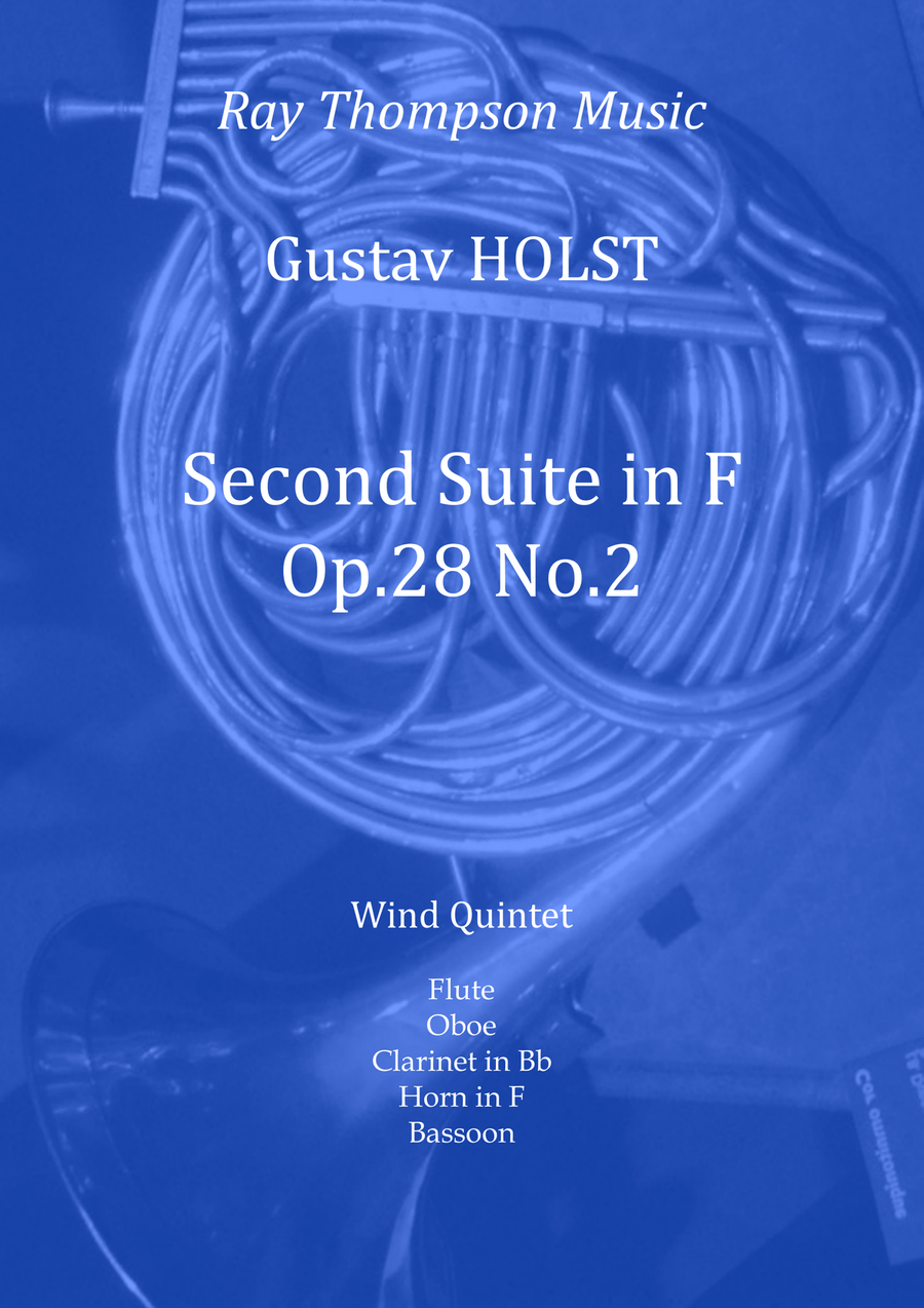 Holst: 2nd Suite in F Op. 28 No.2 (complete) - wind quintet Woodwind Quintet scores gallery preview page 1