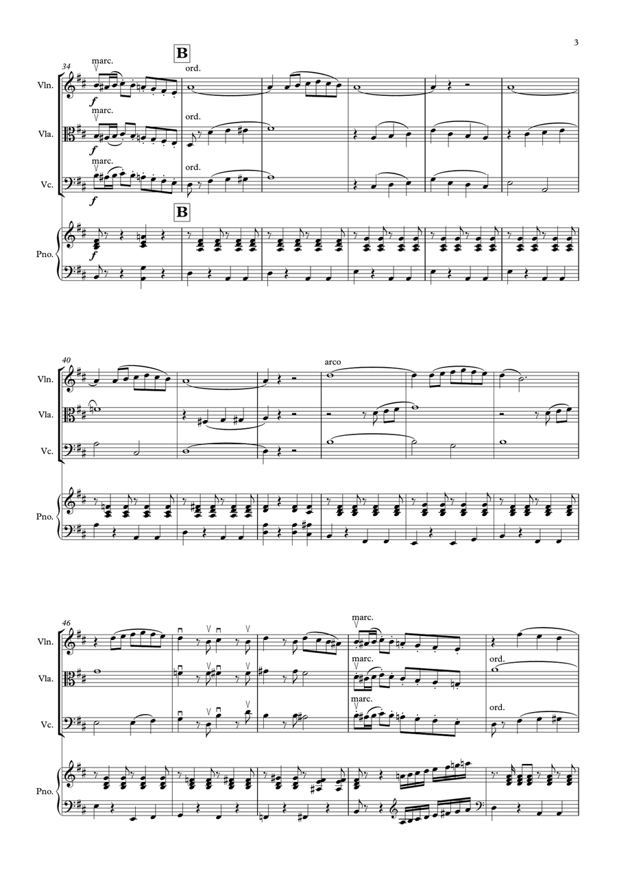 Life Is Beautiful (la Vita E Bella) Piano Quartet scores gallery preview page 3