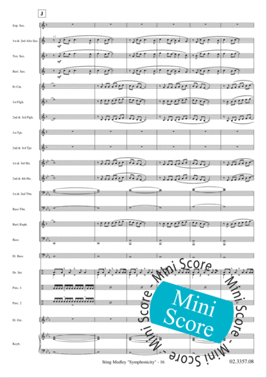 Sting Medley Sting Medley Fanfare Band scores gallery preview page 20
