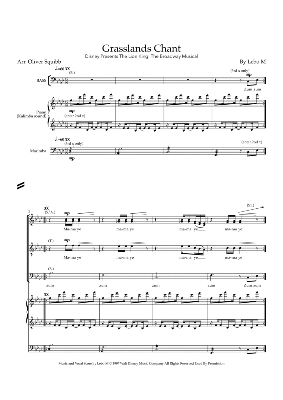 Grasslands Chant Divisi scores gallery preview page 1
