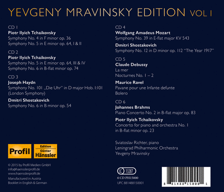 Yevgeny Mravinsky Edition, Vol. 1 [Box Set]
