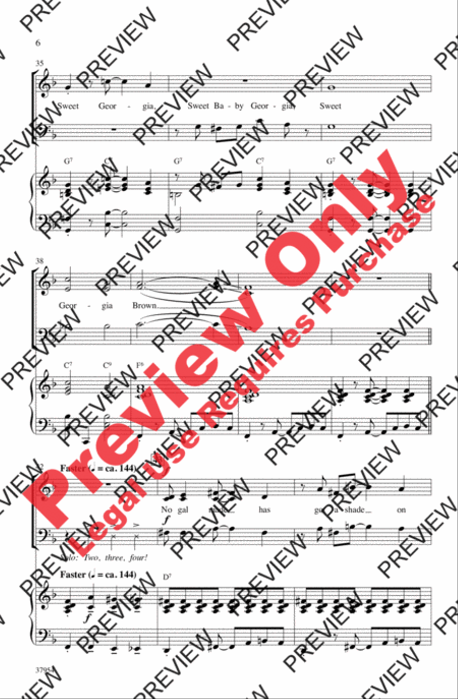 Sweet Georgia Brown 3-Part scores gallery preview page 6