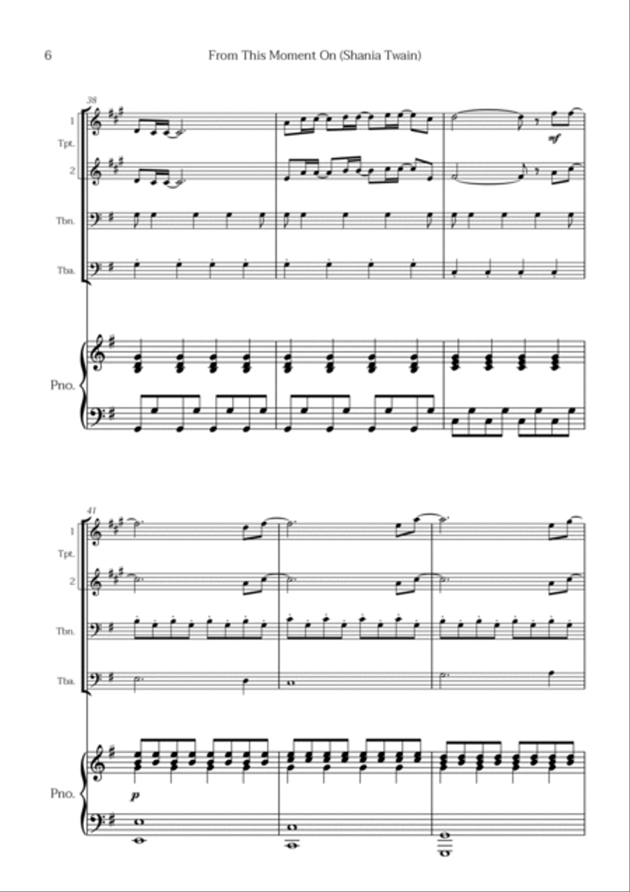 From This Moment On Trombone scores gallery preview page 6