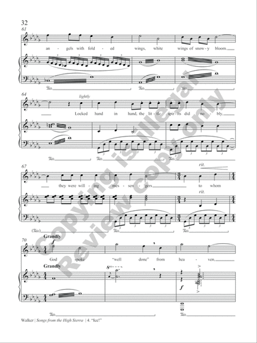 Songs from the High Sierra High Voice scores gallery preview page 35