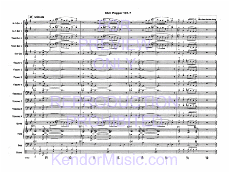 Chili Pepper 101 Jazz Ensemble scores gallery preview page 9