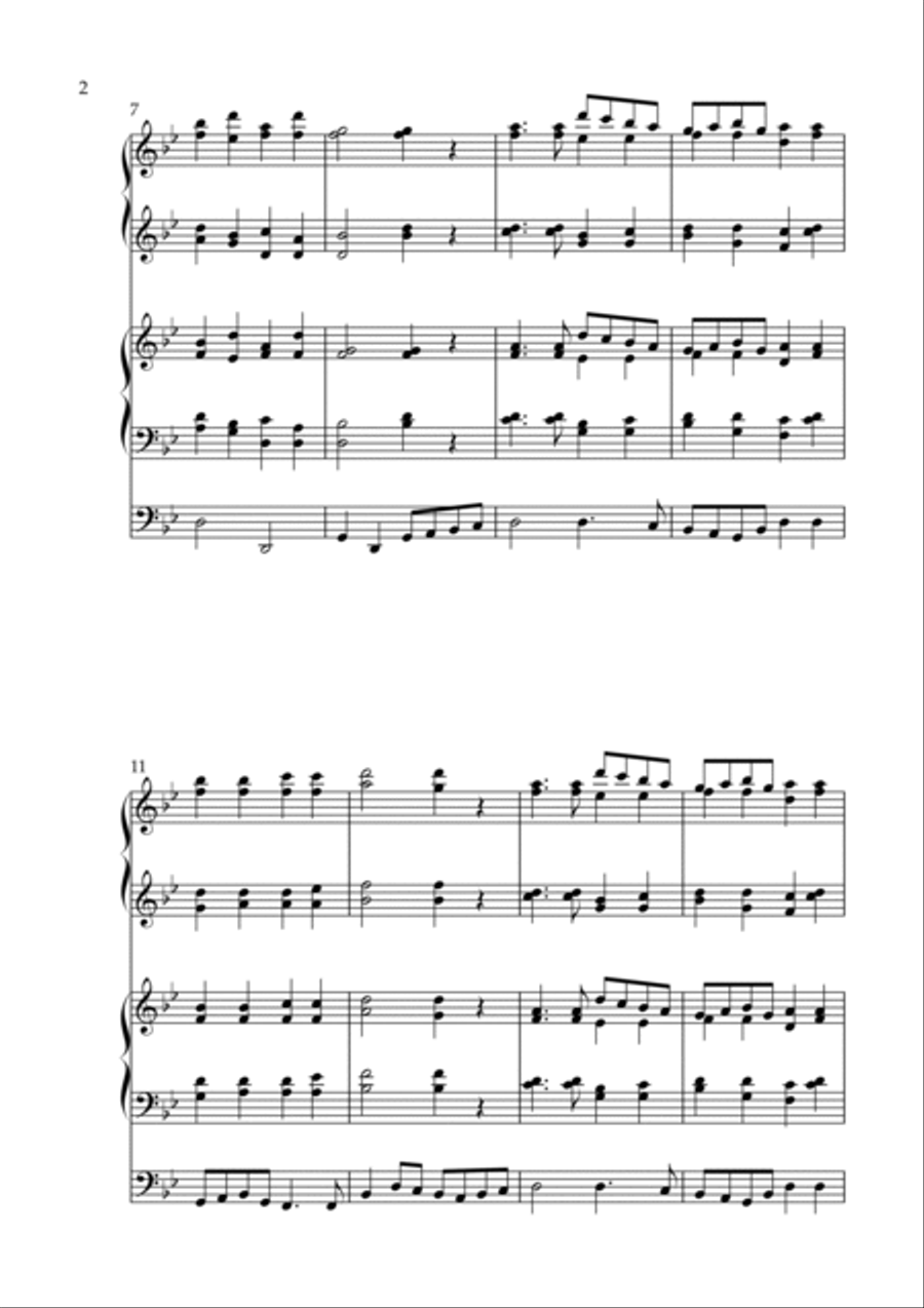 Variations on Ukrainian National Anthem, Op. 226 (Organ Duet) by Vidas Pinkevicius Organ Solo scores gallery preview page 2