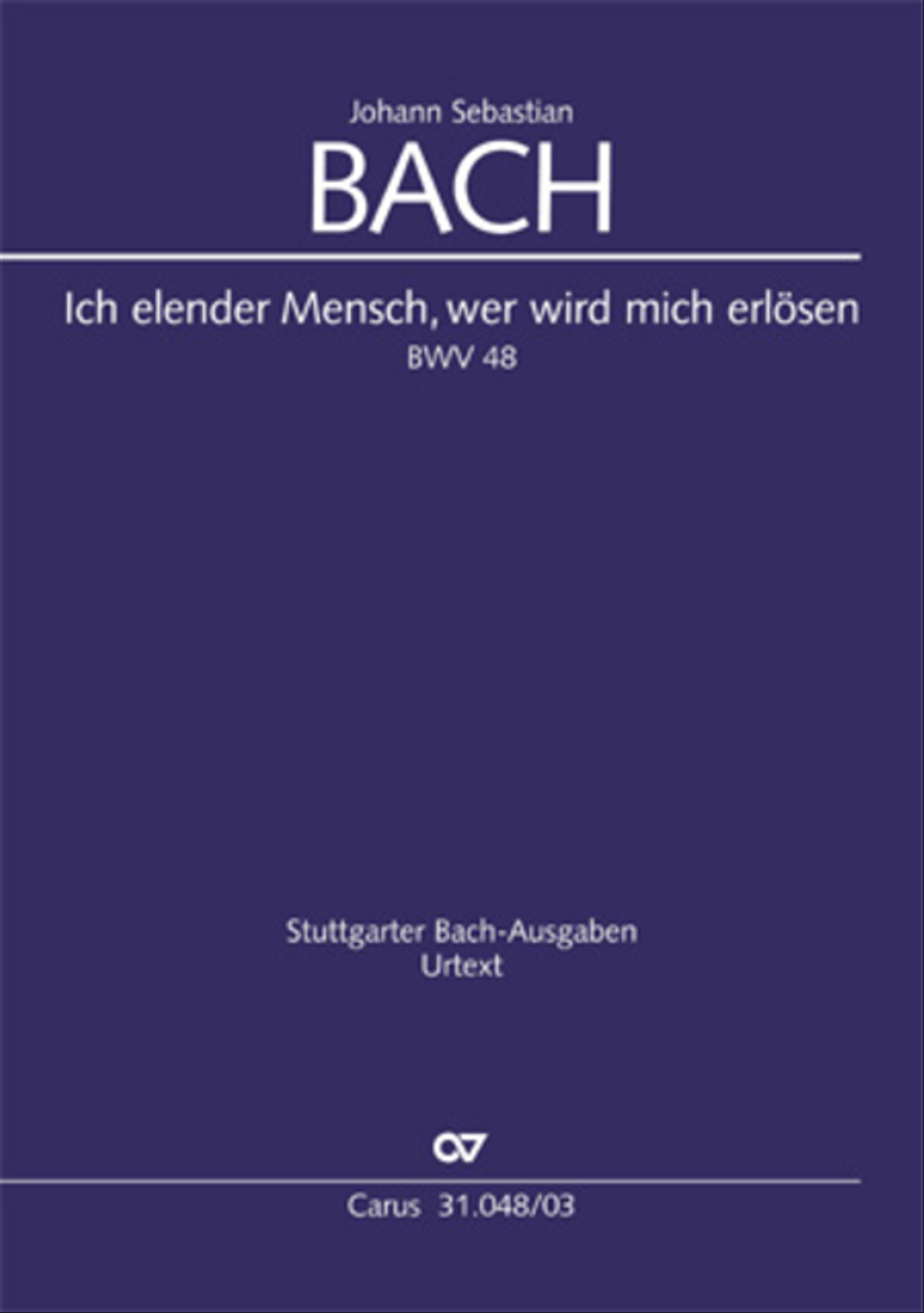 O wretch that I am, who then can release me (Ich elender Mensch, wer wird mich erlosen) 4-Part scores gallery preview page 1