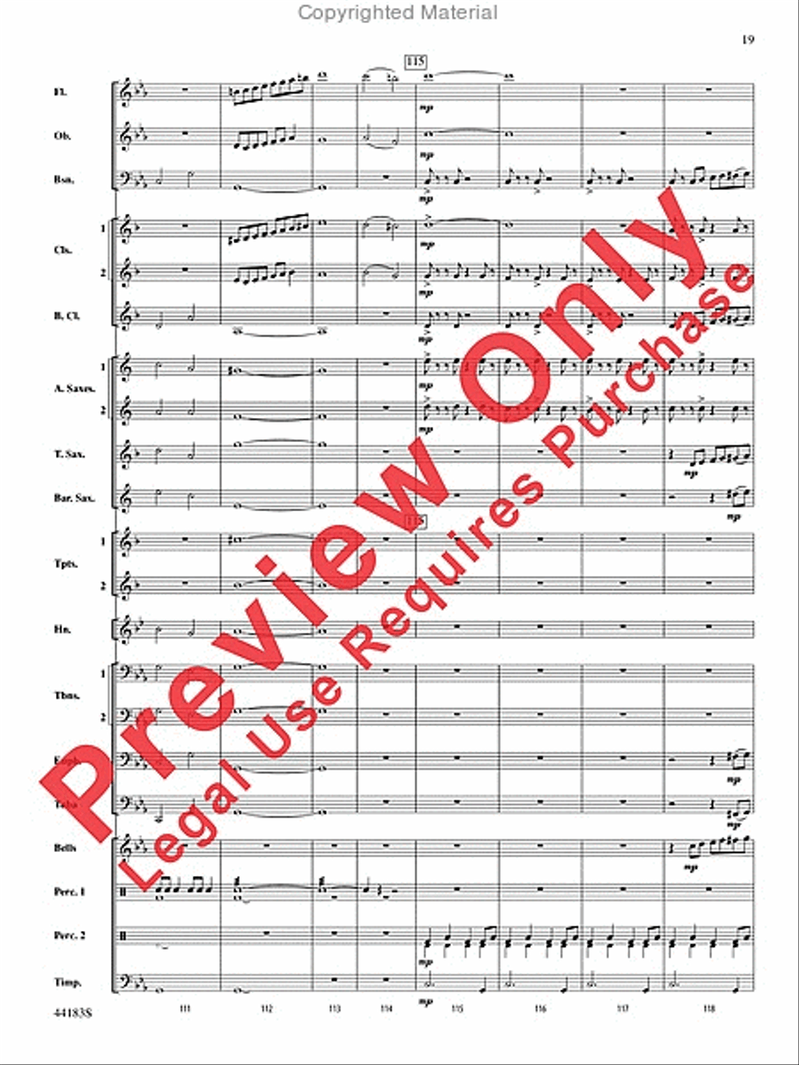 Cobra Dance Concert Band scores gallery preview page 20