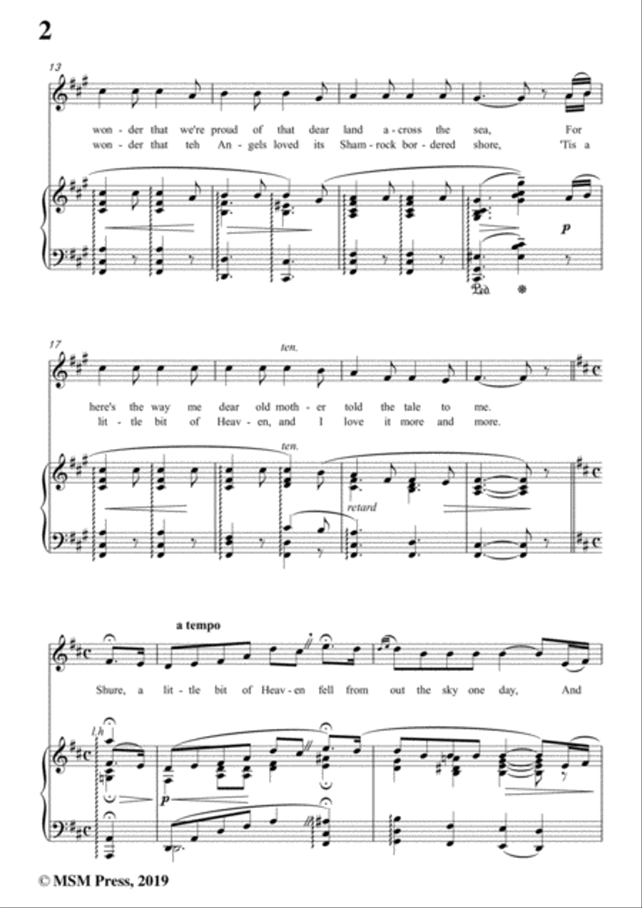 Ernest R. Ball-Little Bit of Heaven,in f sharp minor,for Voice and Piano Voice Solo scores gallery preview page 4