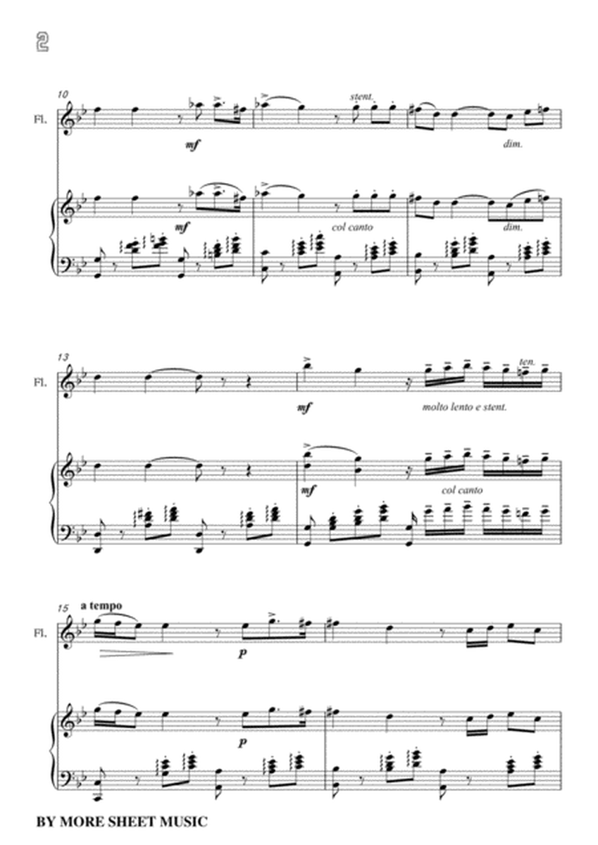 De Curtis-Canta pe' me in e minor,for Flute and Piano