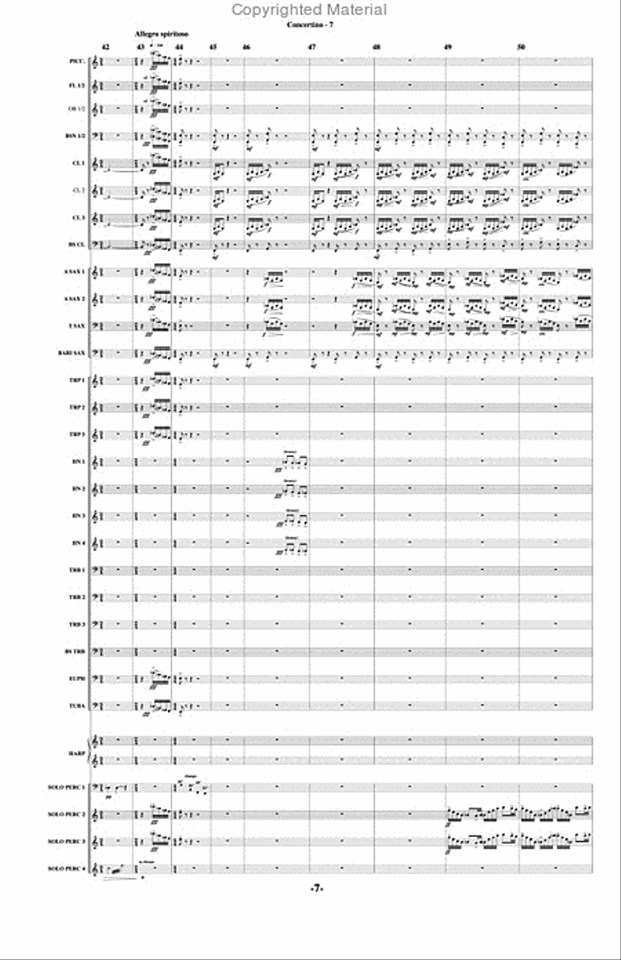 Concertino for 4 Percussion Concertino for 4 Percussion Concert Band scores gallery preview page 8