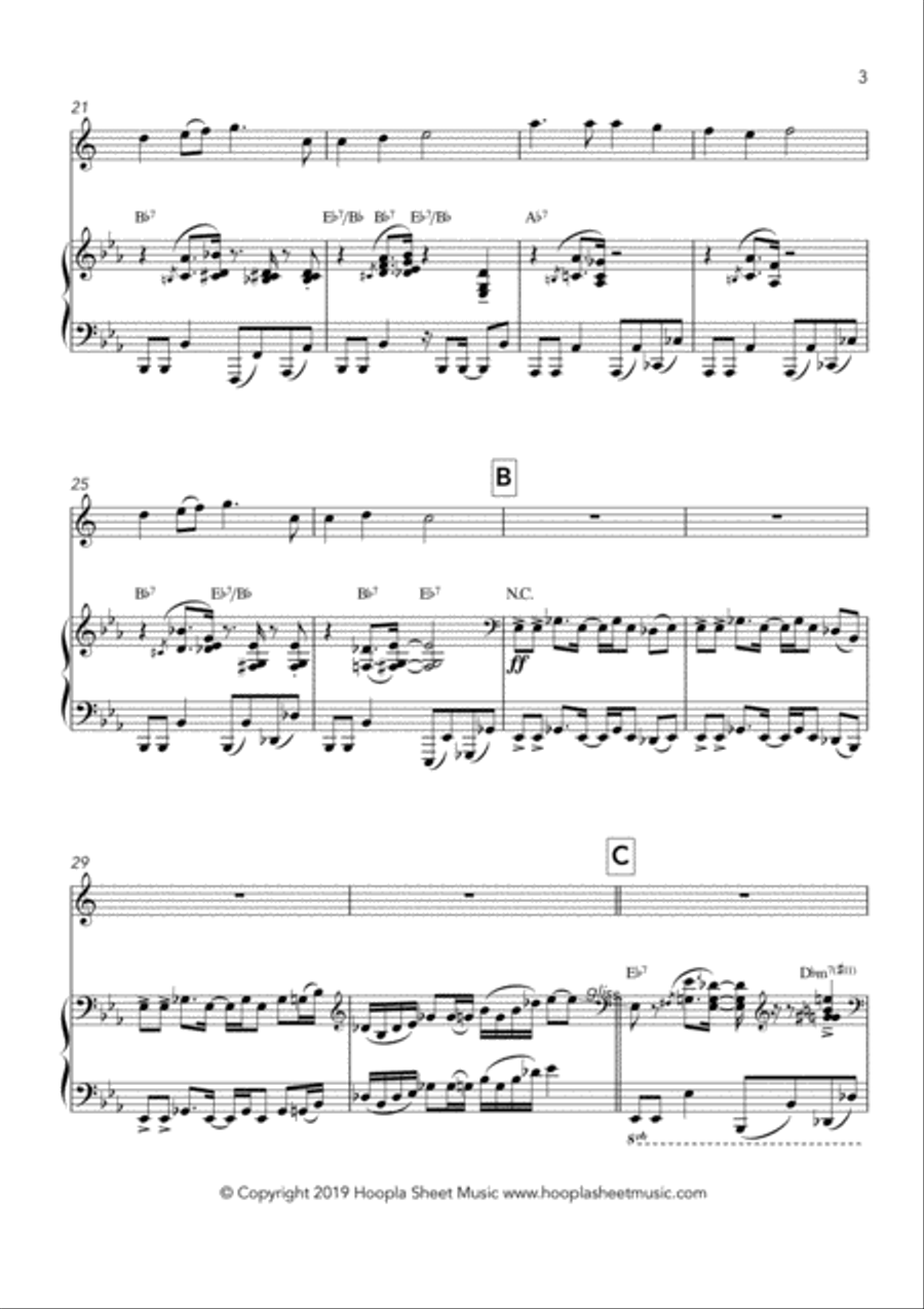 Hark! The Funky Angels Sing (Hark! The Herald Angels Sing) Alto Saxophone scores gallery preview page 3