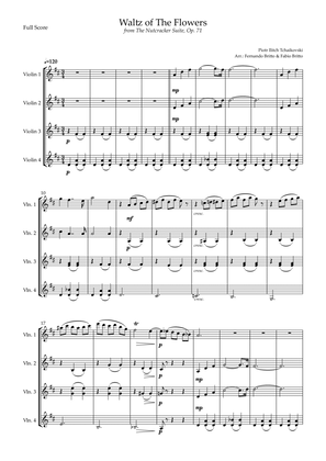 Book cover for Waltz of The Flowers - from Nutcracker (P. I. Tchaikovsky) for Violin Quartet