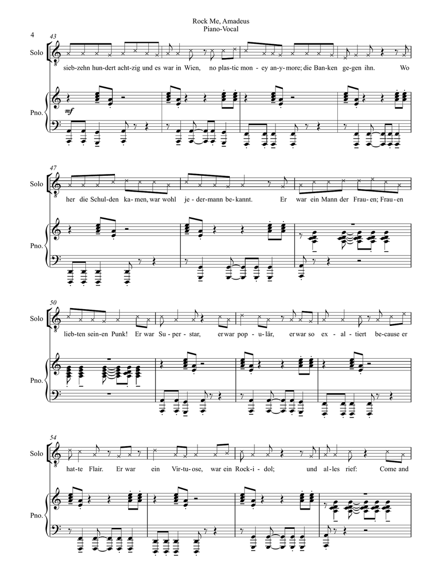 Rock Me Amadeus Rock Me Amadeus TTBB scores gallery preview page 4