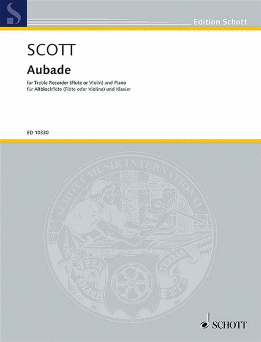 Aubade Alto Rec./piano Aubade Alto Rec./piano Flute scores gallery preview page 1