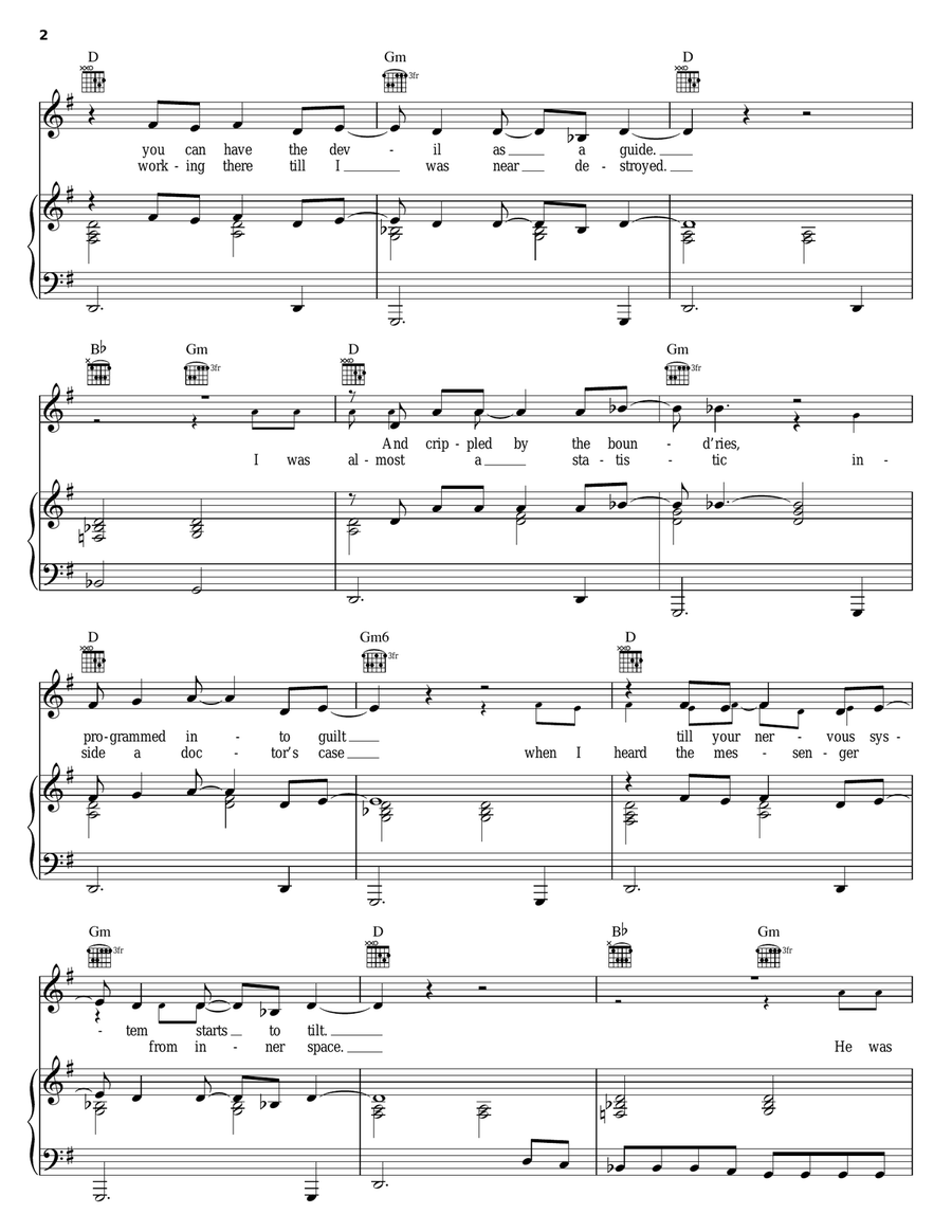 Rising Sun Piano, Vocal, Guitar scores gallery preview page 2