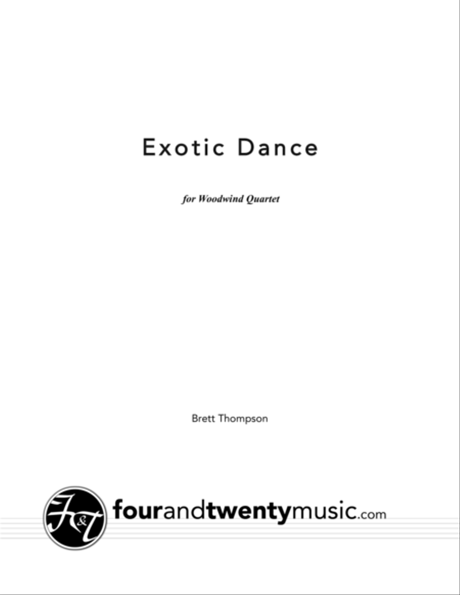 Exotic Dance for woodwind quartet Woodwind Quartet scores gallery preview page 1