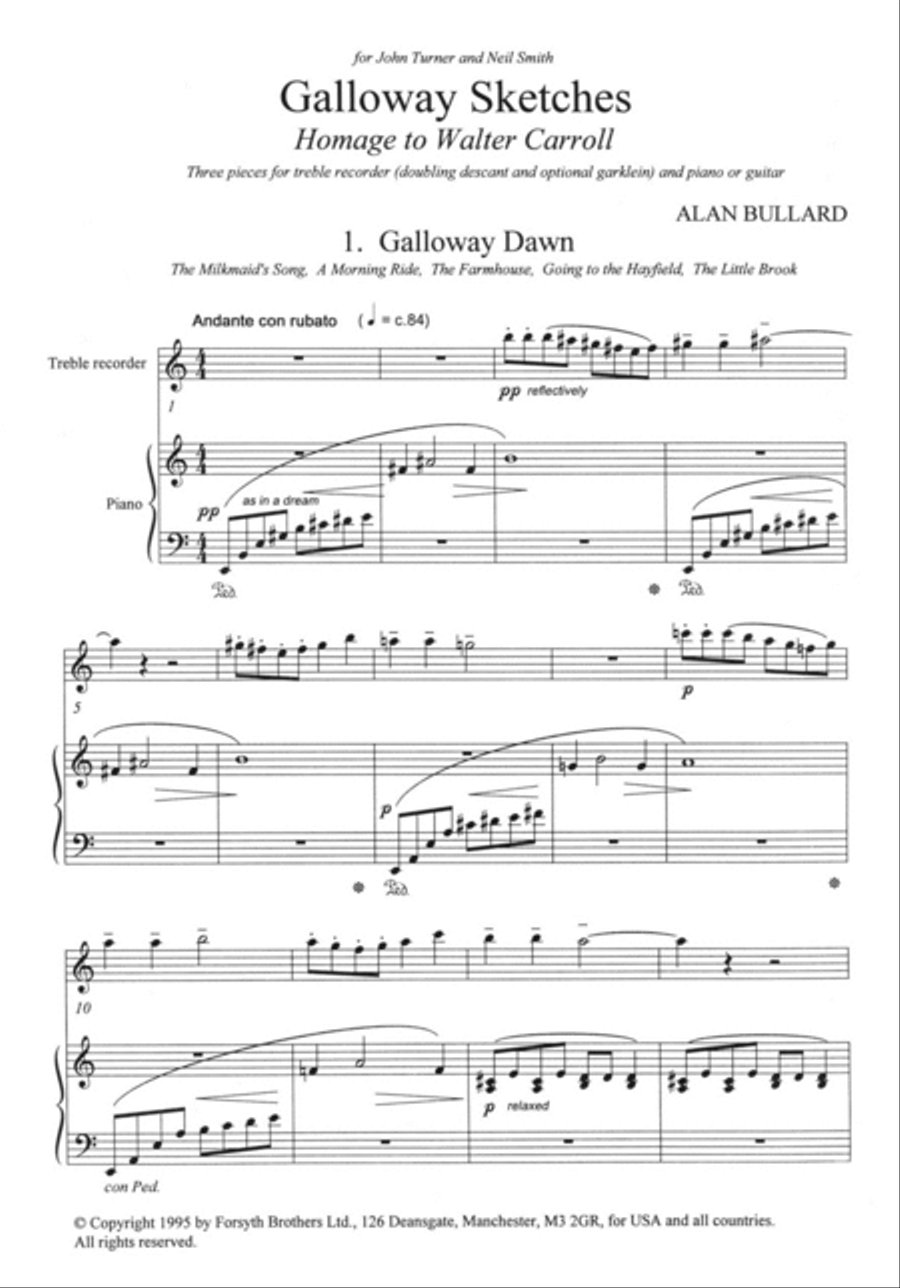 Galloway Sketches Alto Recorder scores gallery preview page 3
