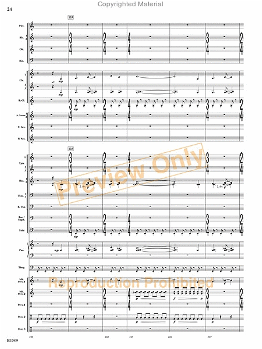 Pulse Concert Band scores gallery preview page 25