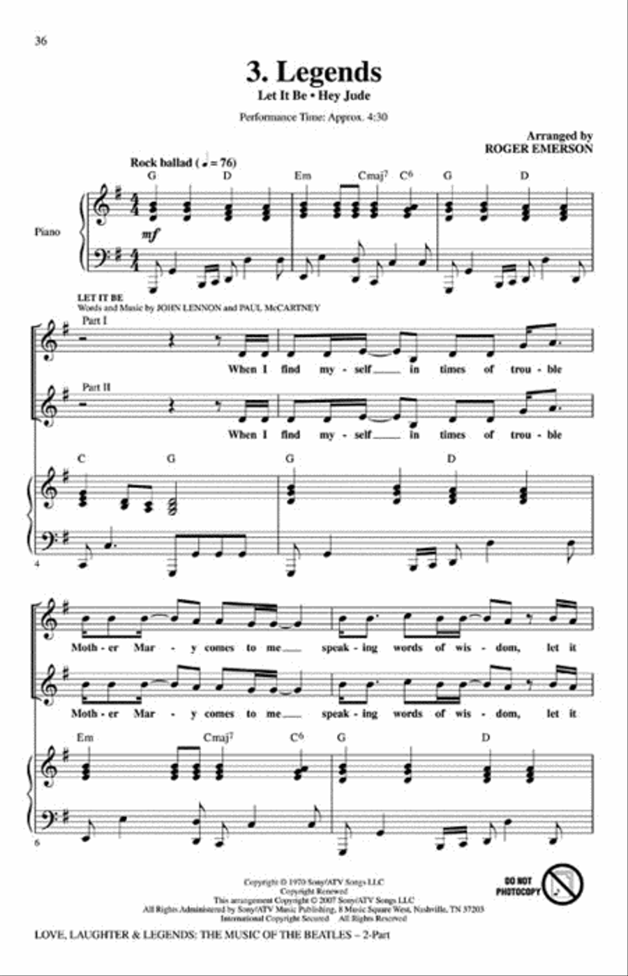 Love, Laughter & Legends Love, Laughter & Legends 2-Part scores gallery preview page 6