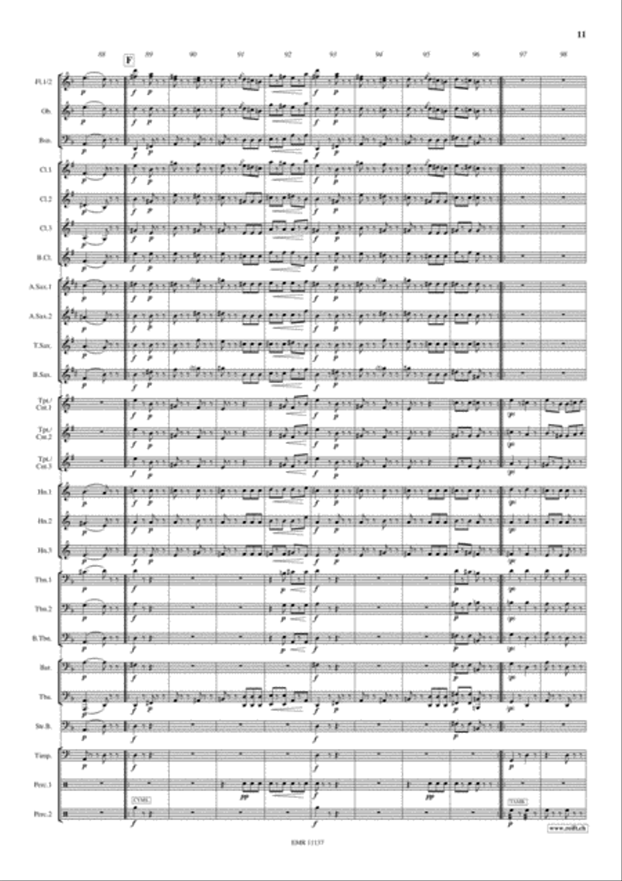 The Alfred Hitchcock Hour Concert Band scores gallery preview page 12