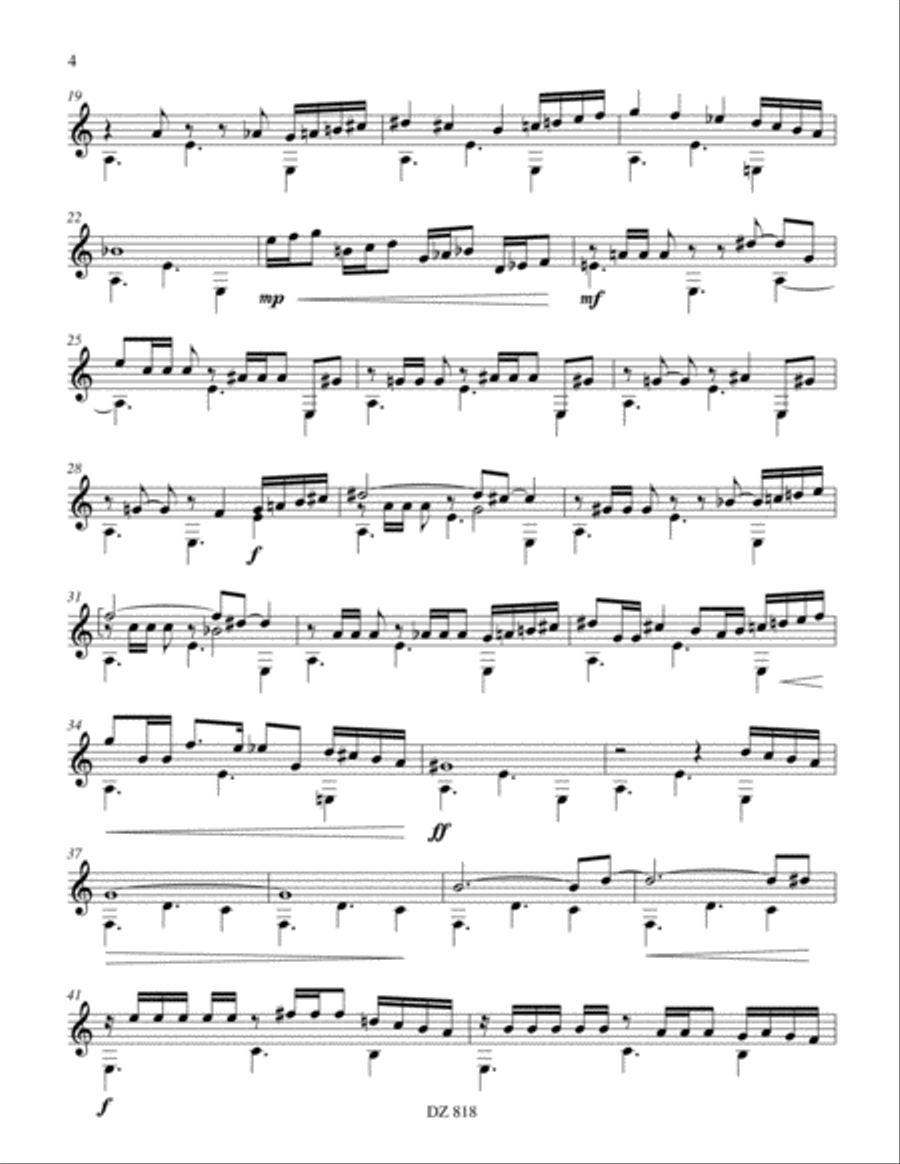 Danza Cubana no. 3 Danza Cubana no. 3 Classical Guitar scores gallery preview page 4