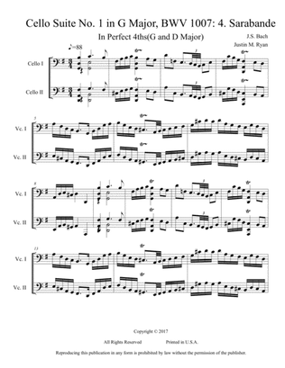Cello Suite No. 1, BWV 1007: 4. Sarabande