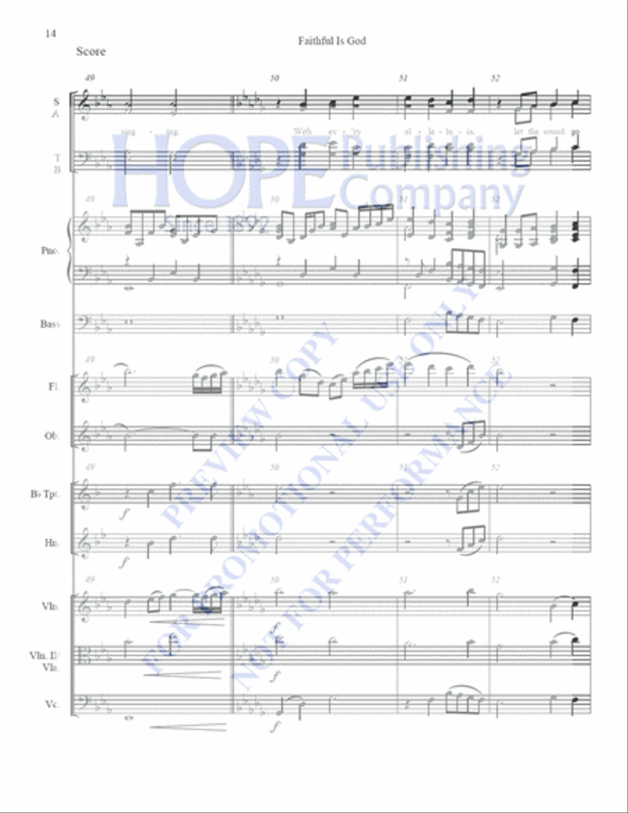 Faithful Is God Faithful Is God Choir scores gallery preview page 14
