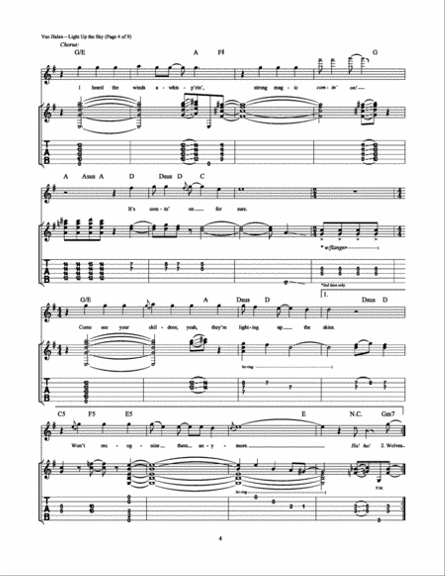 Light Up The Sky Light Up The Sky Electric Guitar scores gallery preview page 4