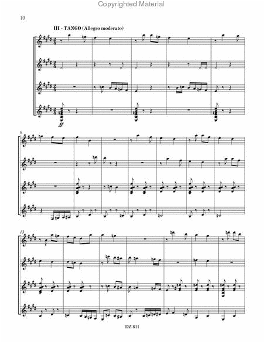 Divertissements sur un thème de Vivaldi Guitar Ensemble scores gallery preview page 2
