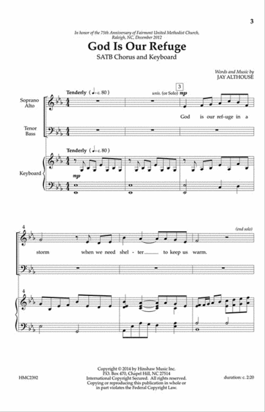 God Is Our Refuge 4-Part scores gallery preview page 2