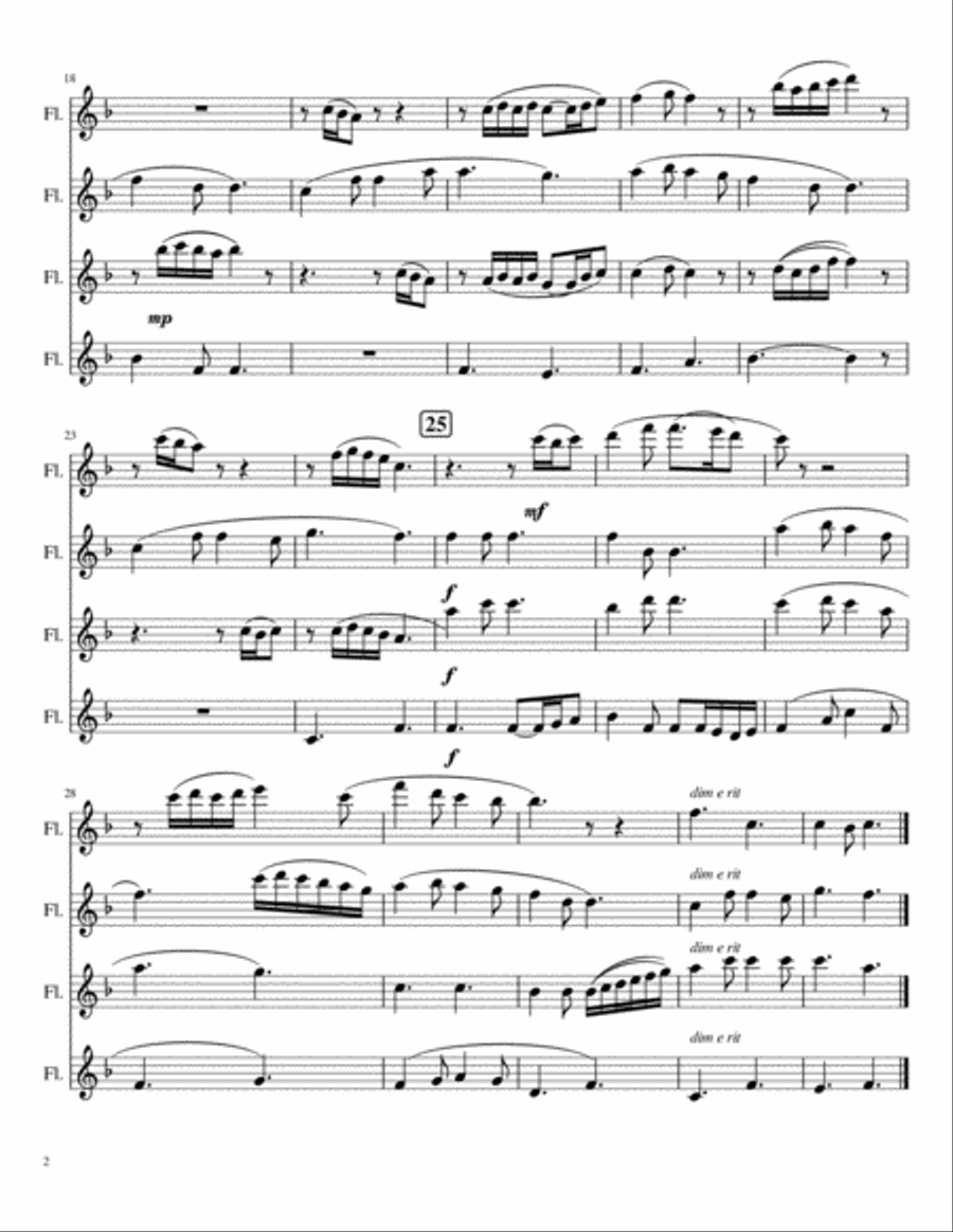 Jesus, Keep Me Near the Cross Woodwind Quartet scores gallery preview page 4